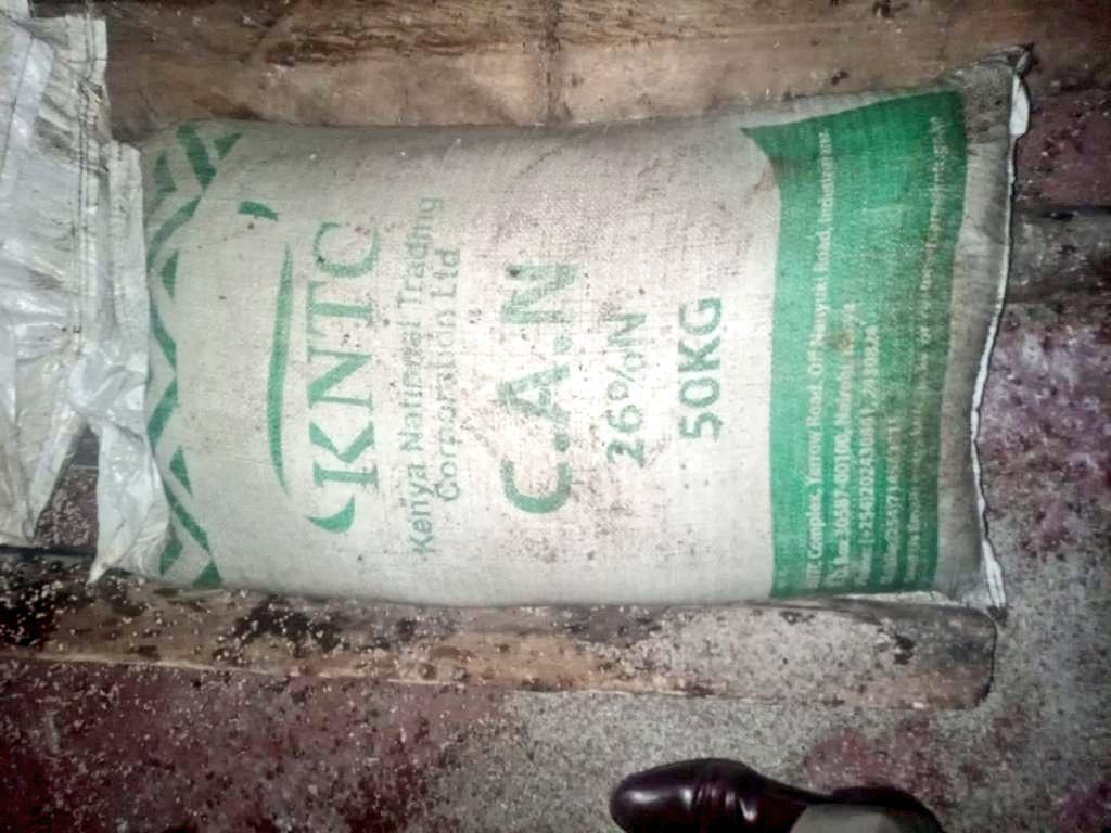 Stolen Government Fertilizer Recovered In Church Hall In Narok