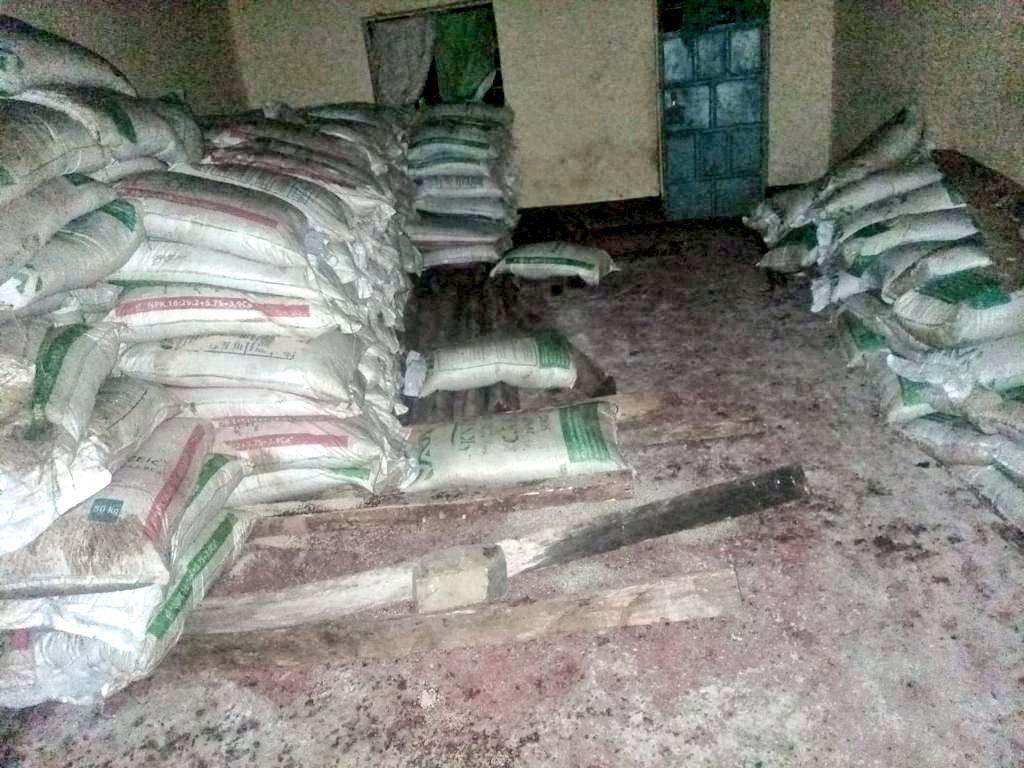 Stolen Government Fertilizer Recovered In Church Hall In Narok