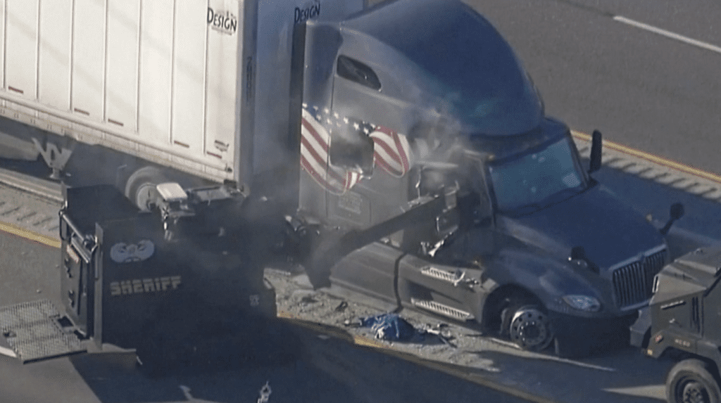 Dramatic Lorry Chase Ends With Armoured Police Intervention In Texas