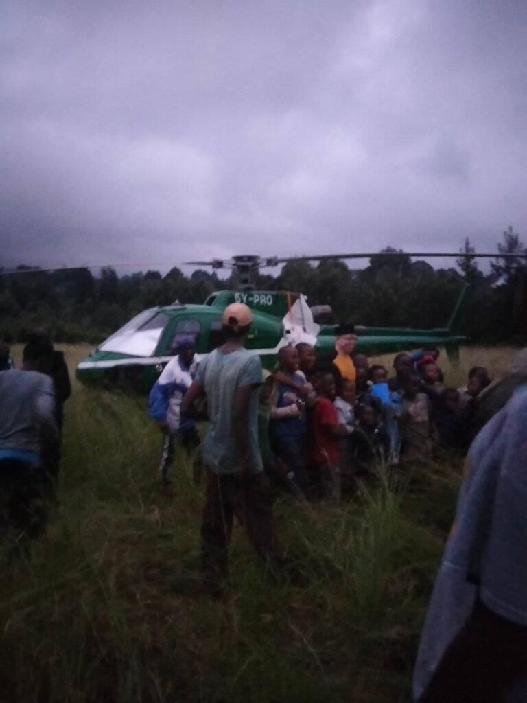 Chopper Carrying Government Spokesman Mwaura, Red Cross Official Makes Emergency Landing In Kikuyu Over Bad Weather