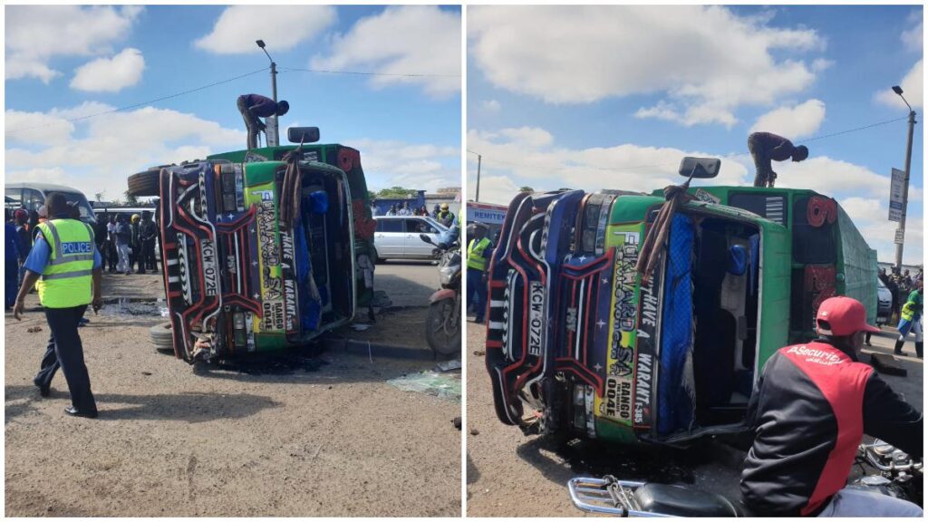 Matatu Tout Killed After Vehicle Overturns On Jogoo Road