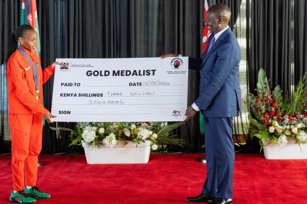 President Ruto Awards Cash Bonuses To Olympic Medallists