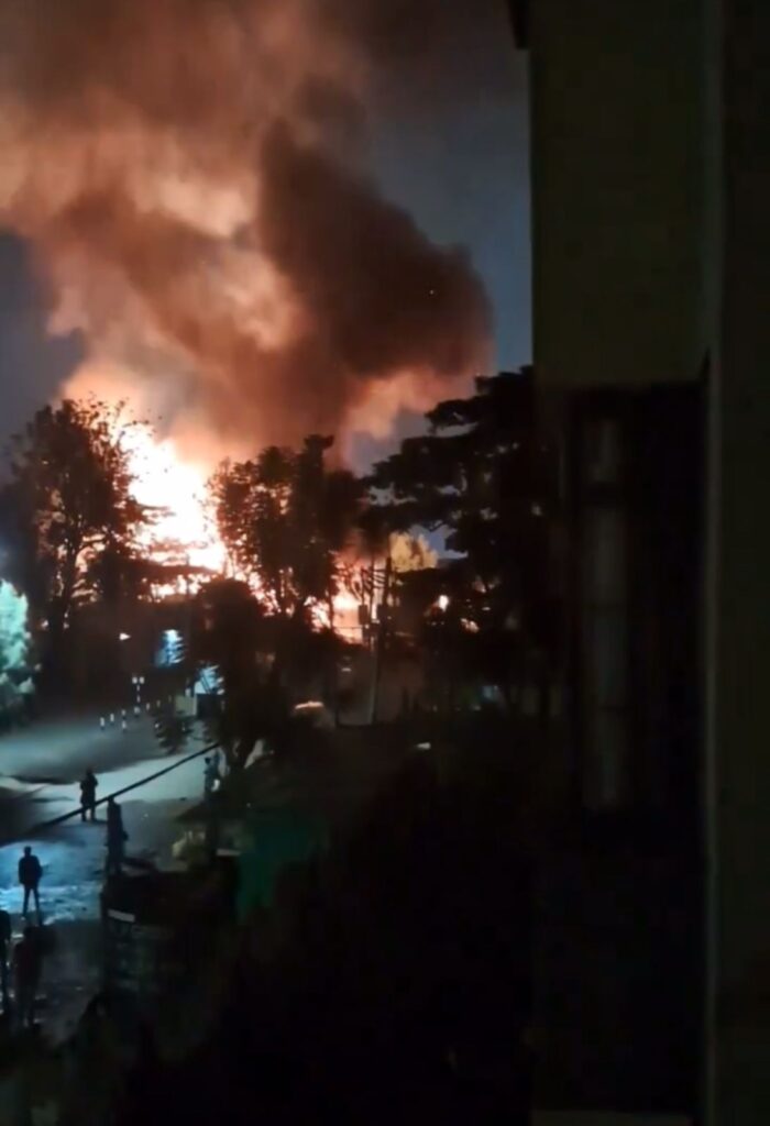 No Injuries As Fire Breaks Out At A Gas Station In Ngara In Nairobi Causing Explosions