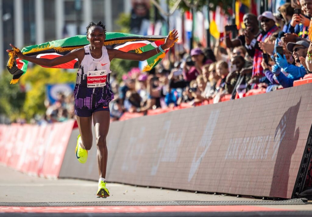 Kenya's Chepngetich Sets New World Record In Marathon