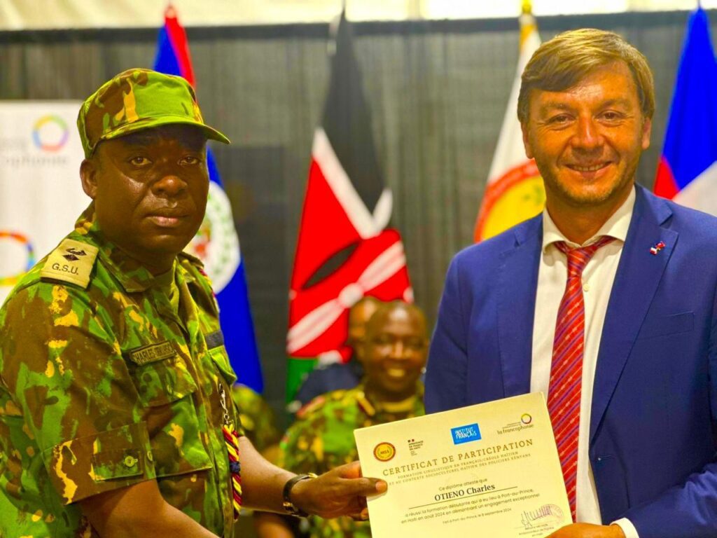 Kenya Police In Haiti Awarded With Certificates After Completing Training In French/Creole Language