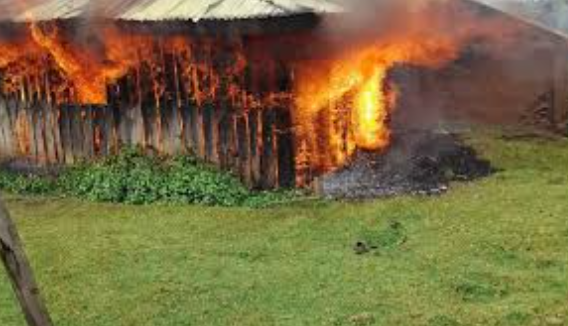 Drama As Mourners Burn Murder Suspect’s House In Baricho, Kirinyaga County