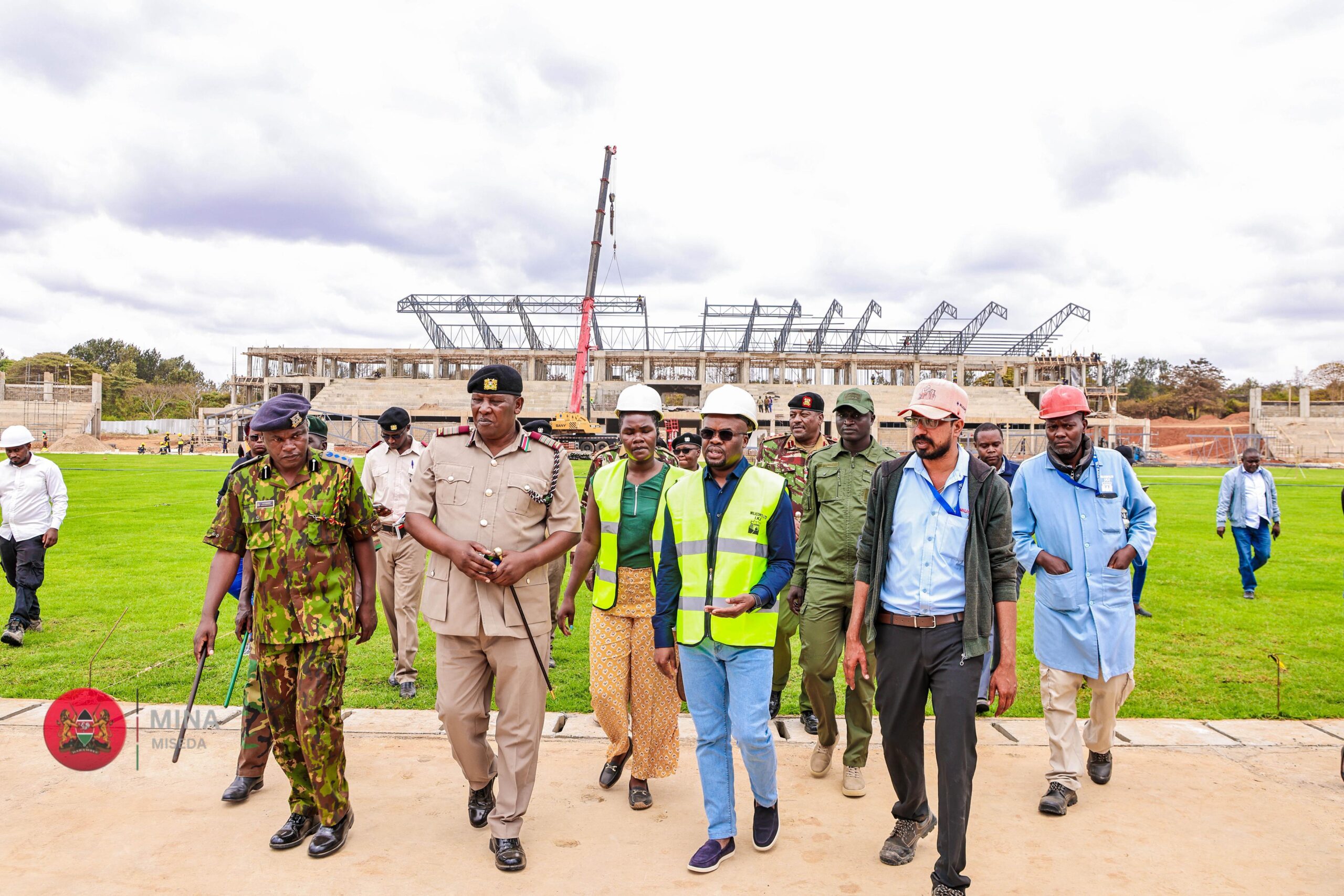 PS Omollo Inspects 80% Complete Ithookwe Stadium Ahead Of Mashujaa Day Celebrations