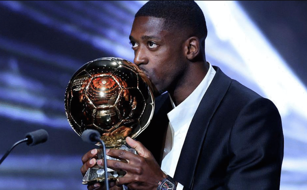 Tearful Dembele Wins Ballon d'Or As PSG Dominate