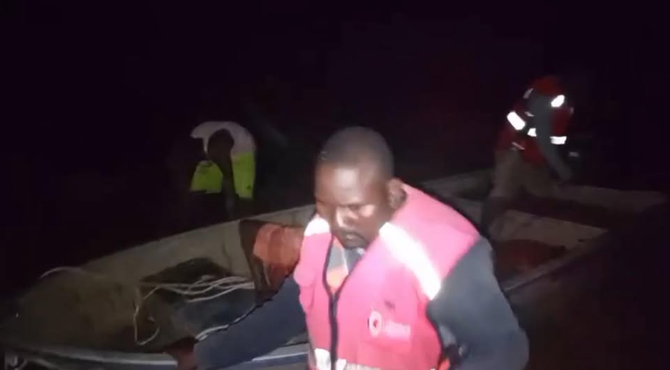 Man rescued by Kenya Red Cross After being trapped in floodwaters in Tana River County