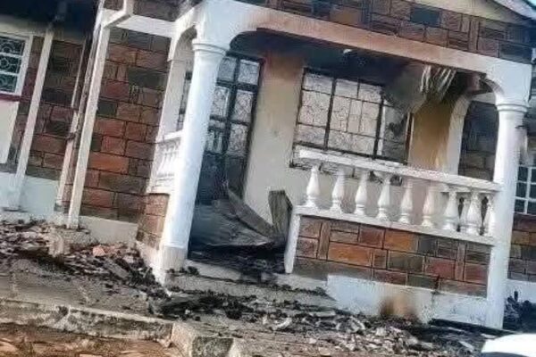 Police Comb At MP Gogo’s Home After Fire Razes Her House In Rangwe, Homabay