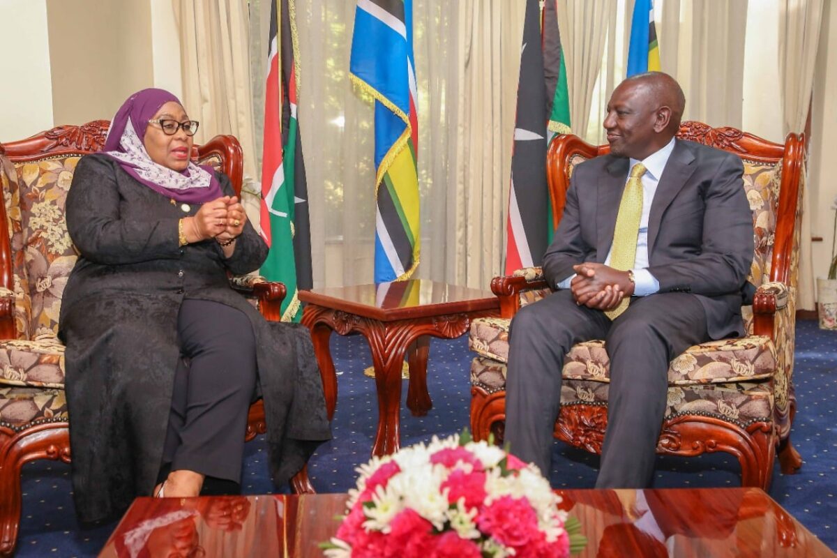 President William Ruto and Tanzania's President-elect, Samia Suluhu Hassan