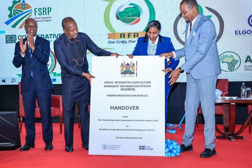 FAO Hands Over KIAMIS To Ministry As Kenya Moves To Digitize Agricultural And Livestock Data