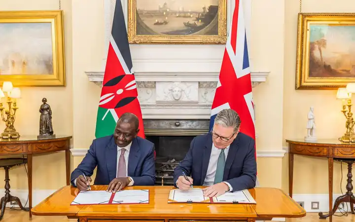 President William Ruto of Kenya and UK prime minister Keir Starmer