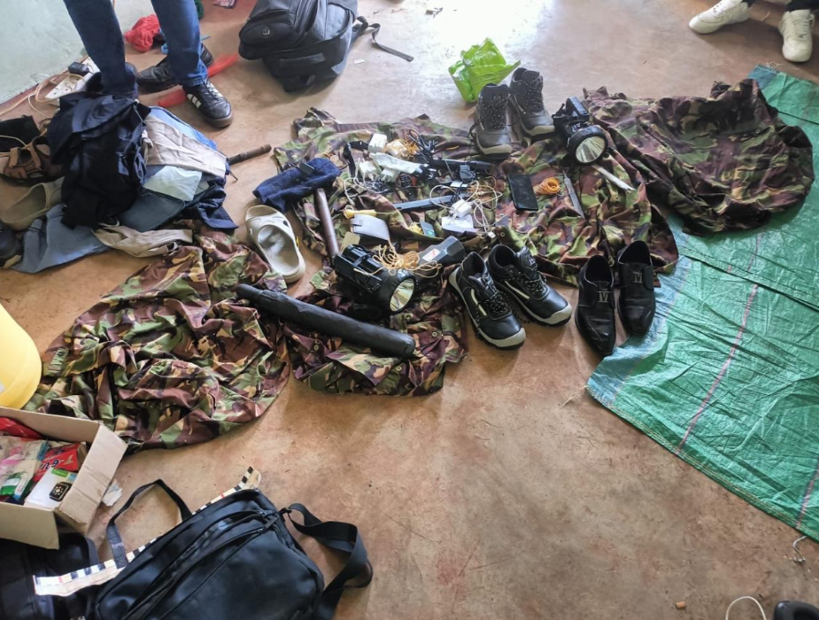 Police Recover Military Gear In Raid In Eldoret