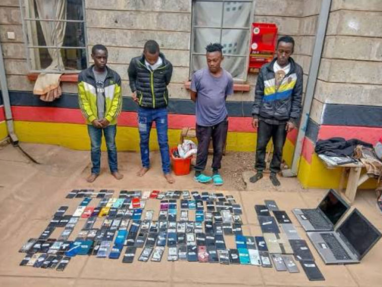 Four Suspects Arrested As Police Recover 132 Mobile Phones In Kayole Crackdown