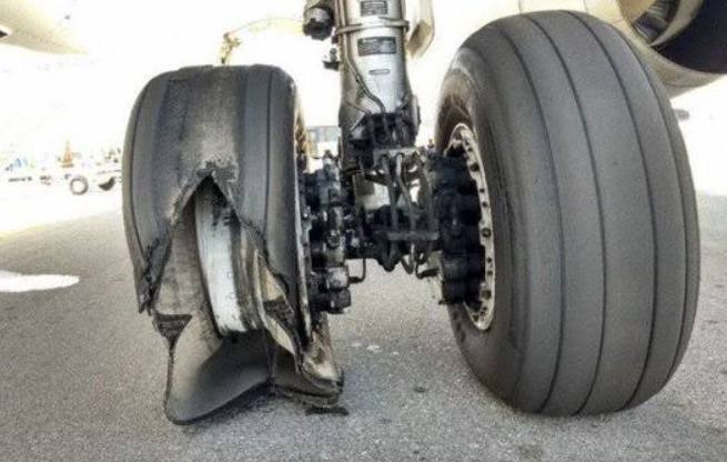 Panic As Aircraft Tyre Bursts On JKIA Runway, Briefly Suspending Operations
