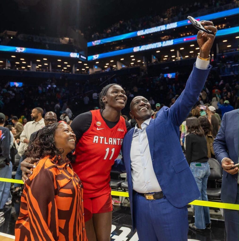 Ruto Joins Rachel at WNBA Game to Cheer on Kenyan Star Madina Okot