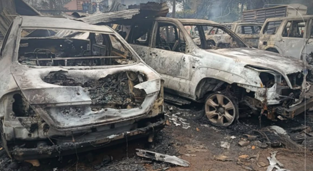 Massive Fire Destroys Several Vehicles At Kilimani Garage