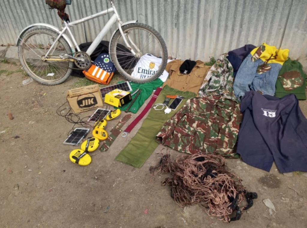 Police Recover Police Uniforms In Operations In Isinya, Kajiado County
