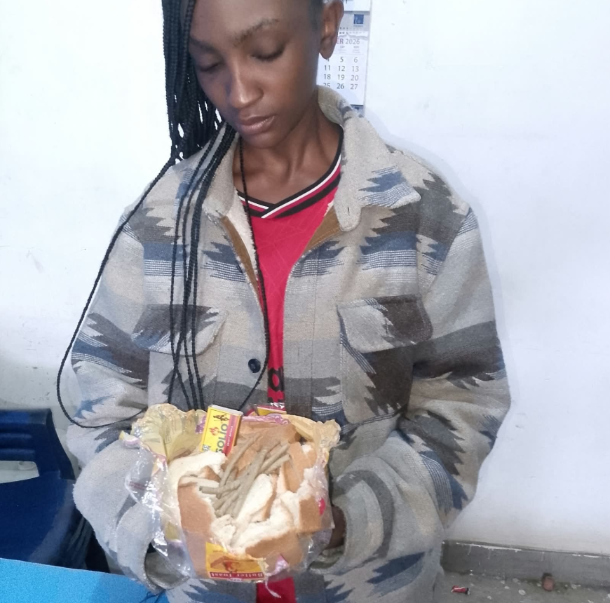 Woman Arrested While Delivering Bhang Concealed In Bread To Suspect In Custody At Buruburu, Nairobi