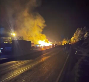 Fuel Tanker Explodes At Sachangwan, Nakuru-Eldoret Highway Closed