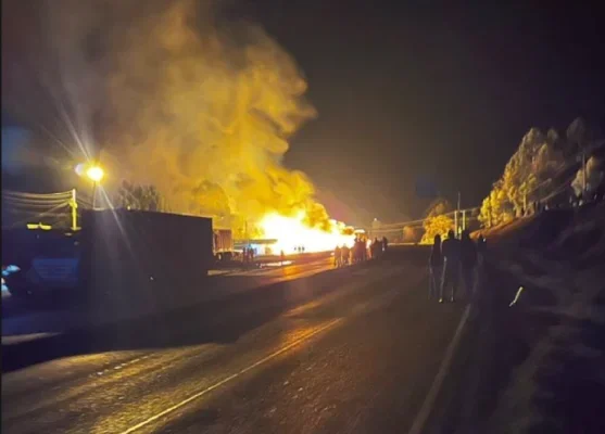 Fuel Tanker Explodes At Sachangwan, Nakuru-Eldoret Highway Closed